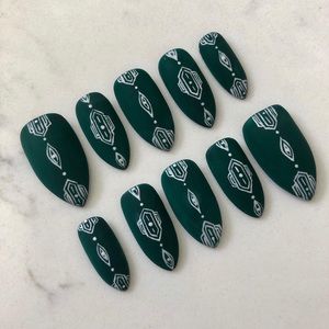 10 Piece custom one of a kind press on nail set